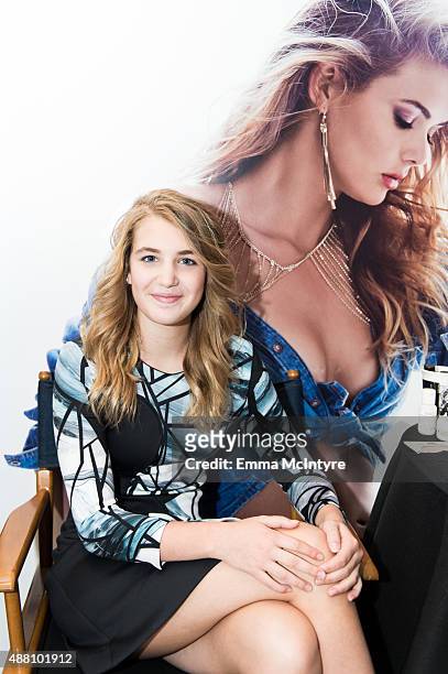 Sophie Nelisse of 'Endorphin' attends the Guess Portrait Studio on September 13, 2015 in Toronto, Canada.