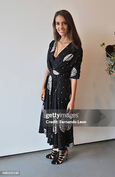 Designer Chloe Gosselin attends the Chloe Gosselin presentation during Spring 2016 New York Fashion Week at Lori Bookstein Fine Art on September 13,...