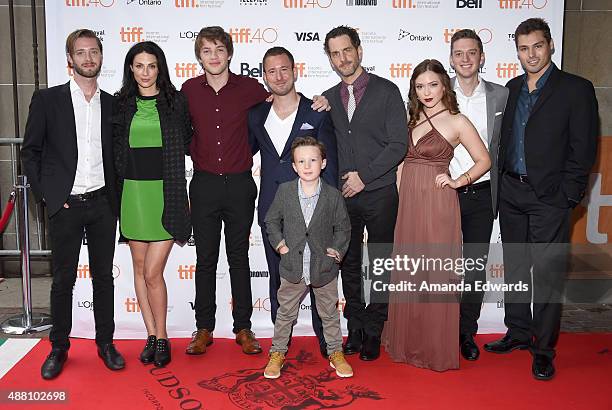 Director/ Writer Stephen Dunn with Actors Joanne Kelly, Connor Jessup, Producer Kevin Krikst, Actors Jack Fulton, Aliocha Schneider, Sofia Banzhaf,...