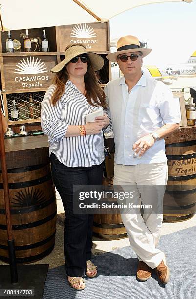 Marivi Lorido Garcia and actor Andy Garcia attend The Horsemen Flight Team Event Hosted By Dan Friedkin And Lauren Sanchez Whitesell, sponsored by...
