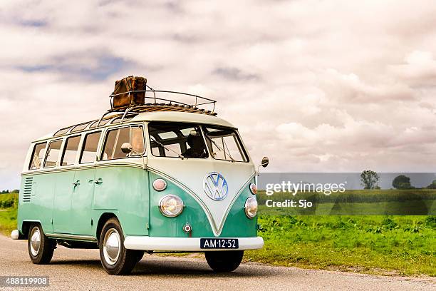 volkswagen transporter t1 - camping bus stock pictures, royalty-free photos & images