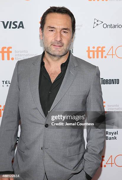 Actor Gilles Lellouche attends the "Families" photo call during the 2015 Toronto International Film Festival at Princess of Wales Theatre on...