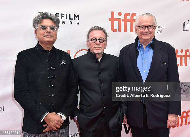 Executive producer Hussain Amarshi, producer David Hamilton, executive producer Anthony Hickson attends the "Beeba Boys" premiere during the 2015...