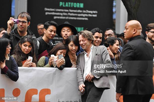 Actor Mathieu Amalric attends the premiere of 'Families' at Princess of Wales Theatre during 2015 Toronto International Film Festival on September...
