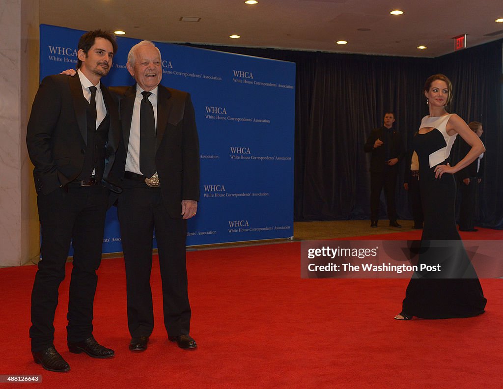 Guests arrive for the annual White House Correspondents association dinner, in Washington, DC.