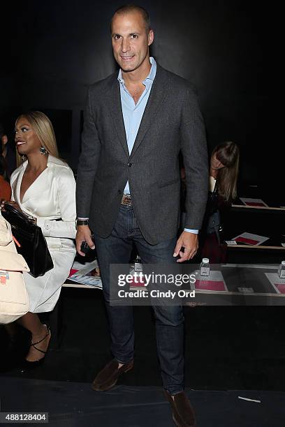 Photographer Nigel barker attends Georgine Spring 2016 during New York Fashion Week: The Shows at The Dock, Skylight at Moynihan Station on September...