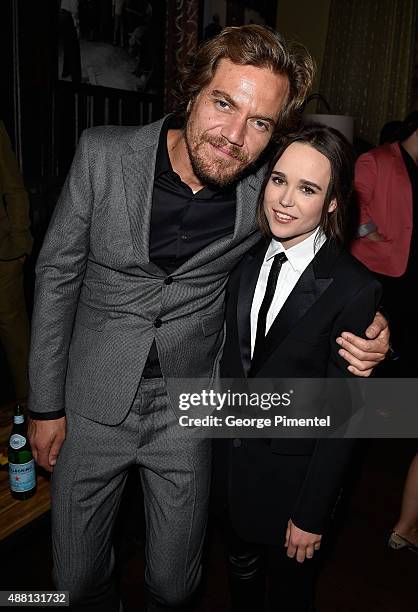 Actors Michael Shannon and Ellen Page at the Vanity Fair toast of "Freeheld" at TIFF 2015 presented by Hugo Boss and supported by Jaeger-LeCoultre at...