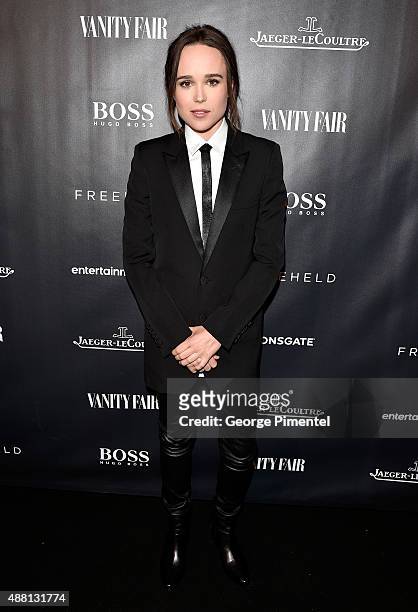 Actress Ellen Page at the Vanity Fair toast of "Freeheld" at TIFF 2015 presented by Hugo Boss and supported by Jaeger-LeCoultre at Montecito...
