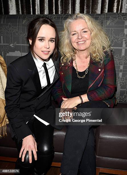 Actress Ellen Page and Director Patricia Rozema at the Vanity Fair toast of "Freeheld" at TIFF 2015 presented by Hugo Boss and supported by...