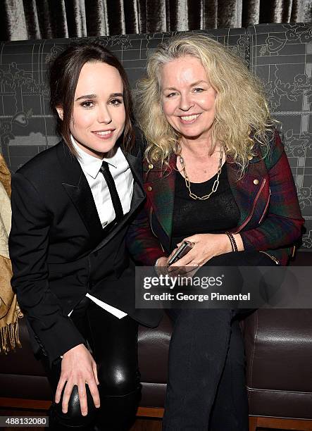 Actress Ellen Page and Director Patricia Rozema at the Vanity Fair toast of "Freeheld" at TIFF 2015 presented by Hugo Boss and supported by...