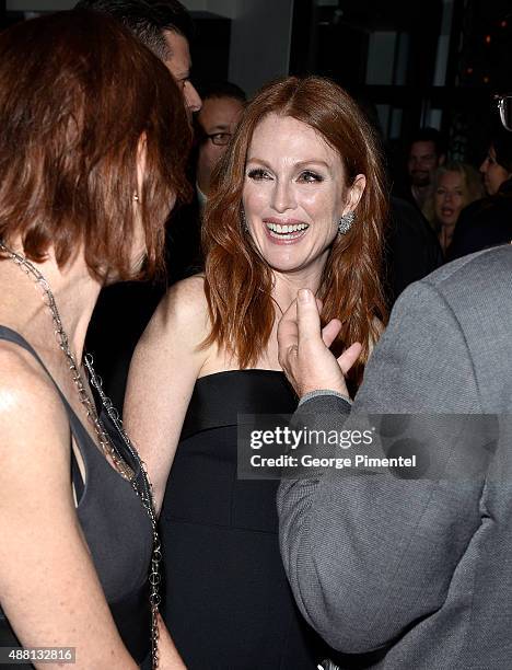 Actress Julianne Moore and guests attend the Vanity Fair toast of "Freeheld" at TIFF 2015 presented by Hugo Boss and supported by Jaeger-LeCoultre at...