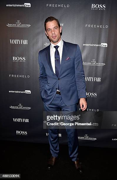 Editor of Sharp Magazine Greg Hudson at the Vanity Fair toast of "Freeheld" at TIFF 2015 presented by Hugo Boss and supported by Jaeger-LeCoultre at...