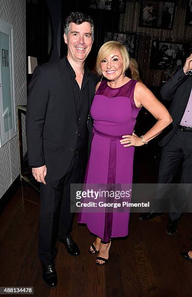 Hugo Boss Canada Managing Director Lanita Layton and guest at the Vanity Fair toast of "Freeheld" at TIFF 2015 presented by Hugo Boss and supported...