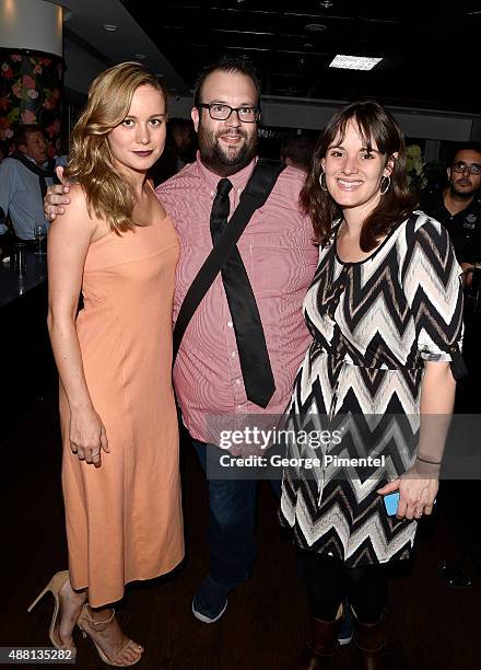 Actress Brie Larson, Joe Reid and guest attend the Vanity Fair toast of "Freeheld" at TIFF 2015 presented by Hugo Boss and supported by...