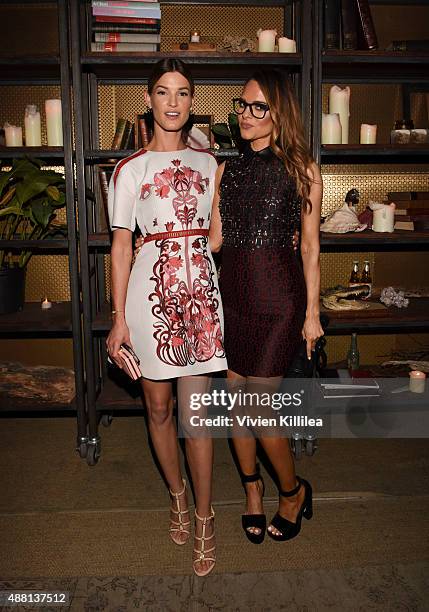 Hanneli Mustaparta and Founder Of Rodial Maria Hatzistefanis attend A Rodial Dinner For New York Fashion Week on September 13, 2015 in New York City.