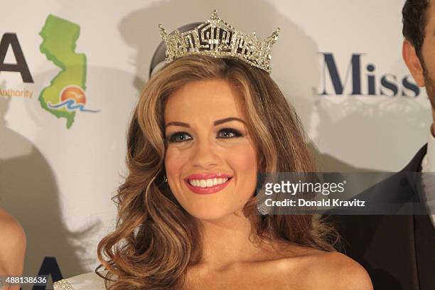 Miss America 2016 Betty Cantrell attends the 2016 Miss America Competition press conference at Boardwalk Hall Arena on September 13, 2015 in Atlantic...