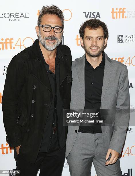 Jeffrey Dean Morgan and Jonas Cuarn arrive at the "Desierto" premiere during the 2015 Toronto International Film Festival held at The Elgin on...