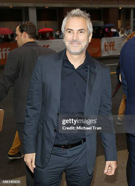 Alfonso Cuarn arrives at the "Desierto" premiere during the 2015 Toronto International Film Festival held at The Elgin on September 13, 2015 in...