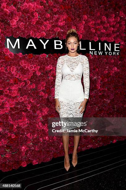 Model Gigi Hadid attends Maybelline New York Celebrates New York Fashion Week at Sixty Five on September 13, 2015 in New York City.