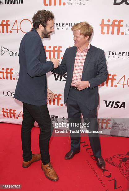 Chris O'Dowd and Jesse Plemons attends the 2015 Toronto International Film Festival - "The Program" Premiere at Roy Thomson Hall on September 13,...