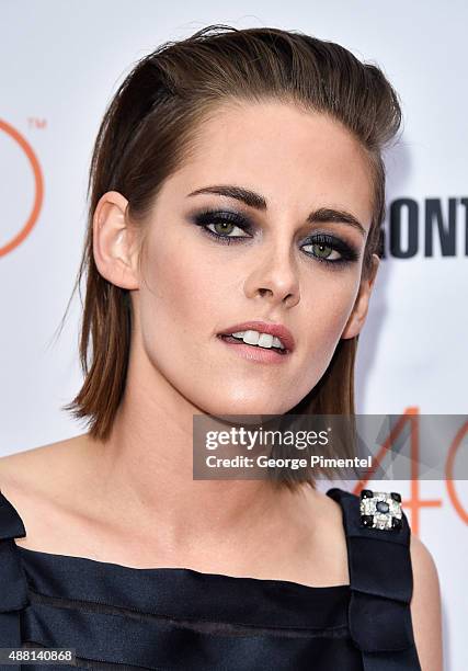 Actress Kristen Stewart attends the 'Equals' premiere during the 2015 Toronto International Film Festival at the Princess of Wales Theatre on...