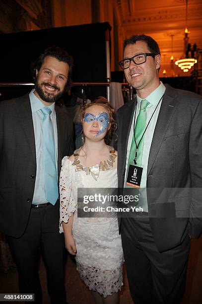 Hendrik Vermeulen, Madeline Stuart and Jean-Daniel Meyer-Vermeulen seen backstage of Hendrik Vermeulen show during Spring 2016 New York Fashion Week...