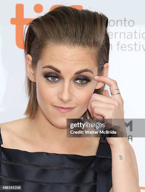 Kristen Stewart attends the 'Equals' premiere during the 2015 Toronto International Film Festival at the Princess of Wales Theatre on September 13,...