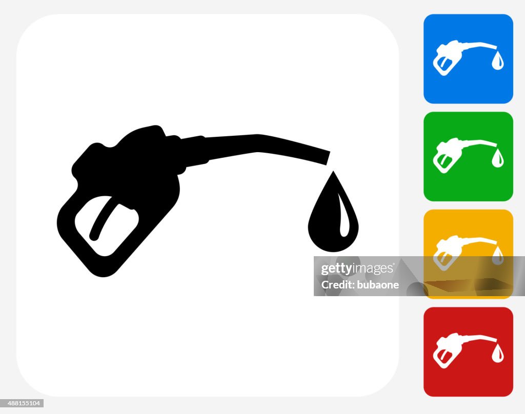 Gas Pump Icon Flat Graphic Design