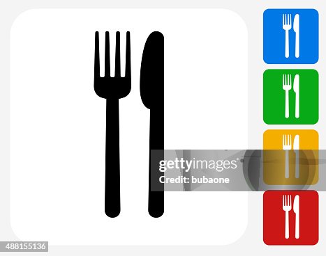 Fork and Knife Icon Flat Graphic Design Fork and Knife Icon Flat Graphic Design
