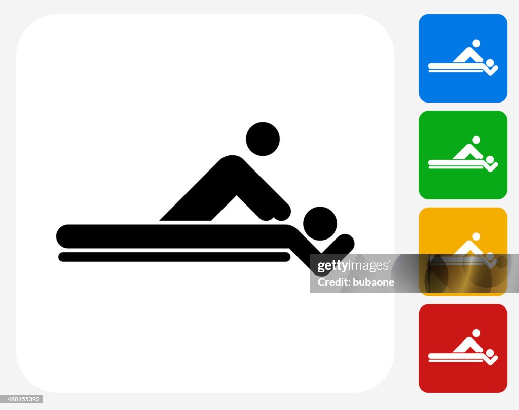 Massage-Symbol flache Grafik Design