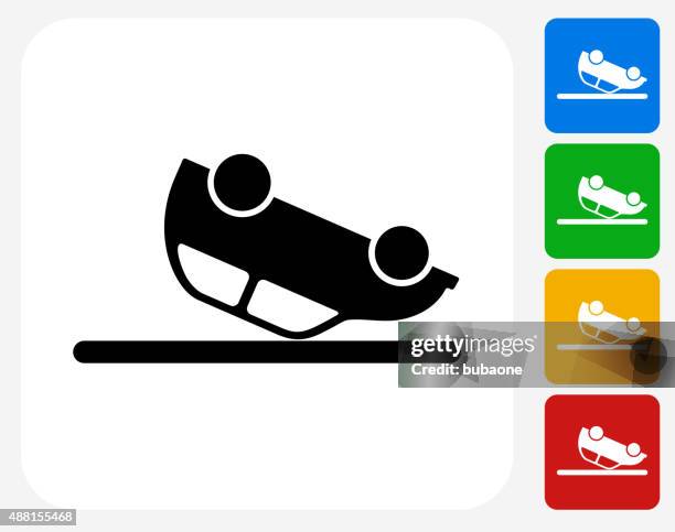 car flipped upside down icon flat graphic design - flipped car white background stock illustrations