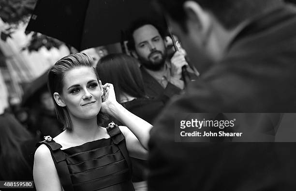 Actress Kristen Stewart arrives to the premiere of 'Equals' during the 2015 Toronto International Film Festival on September 13, 2015 in Toronto,...
