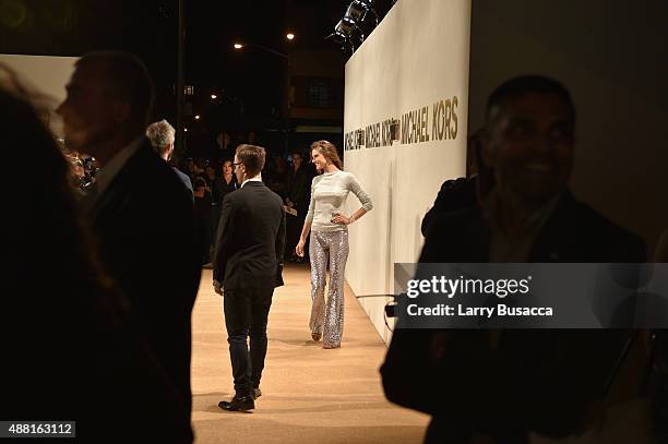 Alessandra Ambrosio attends the new Gold Collection fragrance launch hosted by Michael Kors featuring Duran Duran at Top of The Standard Hotel on...