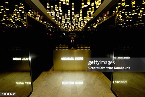 General view of atmosphere at the new Gold Collection fragrance launch hosted by Michael Kors featuring Duran Duran at Top of The Standard Hotel on...