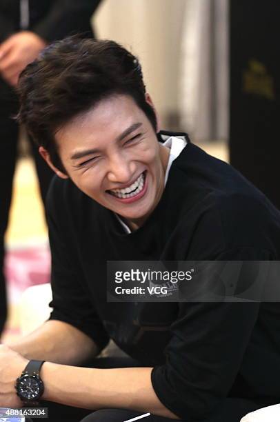 South Korean actor Ji Chang-wook attends a commercial event on September 12, 2015 in Hangzhou, Zhejiang Province of China.