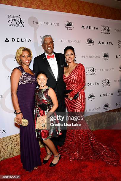 Jasmine, Julietta, Julius and Dorys Erving attend The Julius Erving "Black Tie" Ball Event at The Rittenhouse Hotel on September 13, 2015 in...