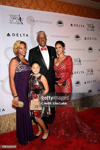 Jasmine, Julietta, Julius and Dorys Erving attend The Julius Erving "Black Tie" Ball Event at The Rittenhouse Hotel on September 13, 2015 in...