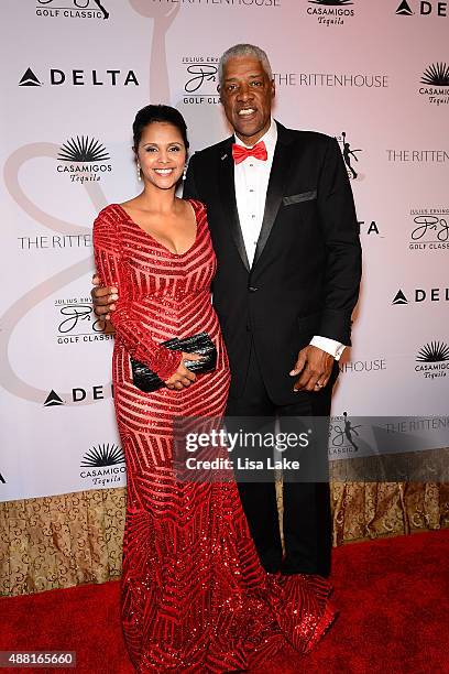 Dorys and Julius Erving attend The Julius Erving "Black Tie" Ball Event at The Rittenhouse Hotel on September 13, 2015 in Philadelphia, Pennsylvania.