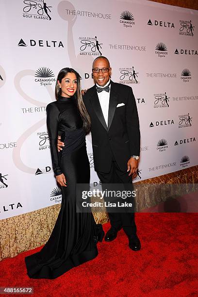 Fashionista, Seema Sadekar and ESPN Sports Commentator, Jay Harris attend The Julius Erving "Black Tie" Ball Event at The Rittenhouse Hotel on...