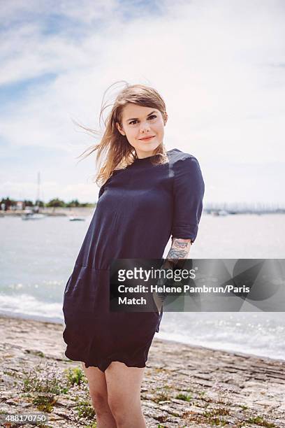 Singer Coeur de Pirate aka Beatrice Martin is photographed for Paris Match on July 12, 2015 in La Rochelle, France.