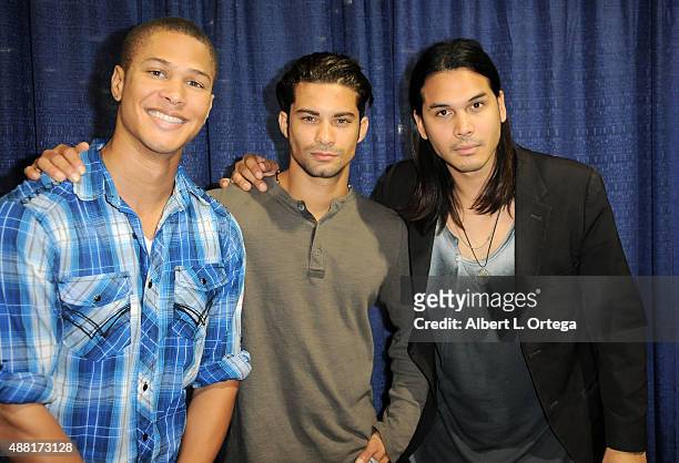 Actors Najee De-Tiege, Hector David Jr. And Steven Skyler at the Long Beach Comic-Con 2015 held at Long Beach Convention Center on September 13, 2015...