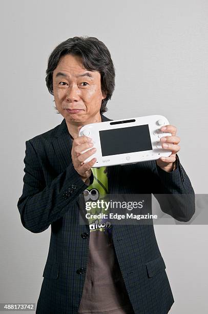 Portrait of Japanese video games designer and producer Shigeru Miyamoto, photographed at Nintendo headquarters in Kyoto, Japan, on July 25, 2014....