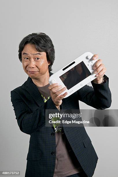 Portrait of Japanese video games designer and producer Shigeru Miyamoto, photographed at Nintendo headquarters in Kyoto, Japan, on July 25, 2014....