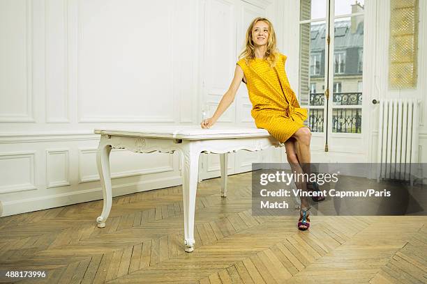 Actor Sylvie Testud is photographed for Paris Match on August 27, 2015 in Paris, France.