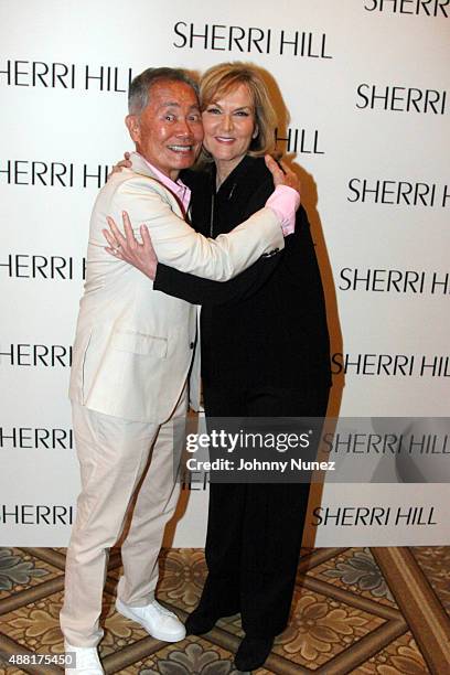 George Takei and designer Sherri Hill attend the Sherri Hill Spring 2016 presentation at The Plaza on September 13 in New York City.