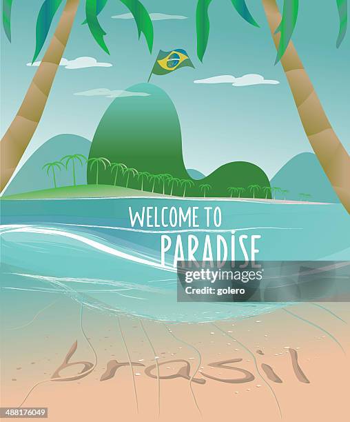 brasilien hintergrund - natural landmark stock-grafiken, -clipart, -cartoons und -symbole