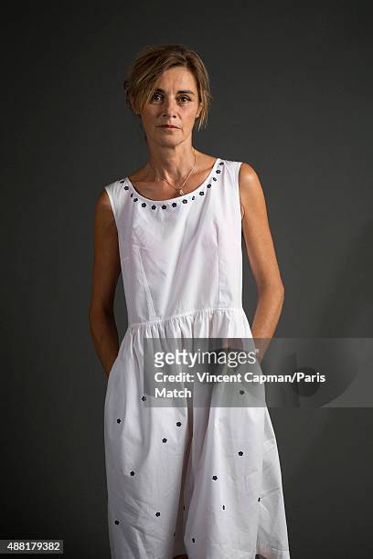 Actor Anne Consigny is photographed for Paris Match on August 31, 2015 in Paris, France.