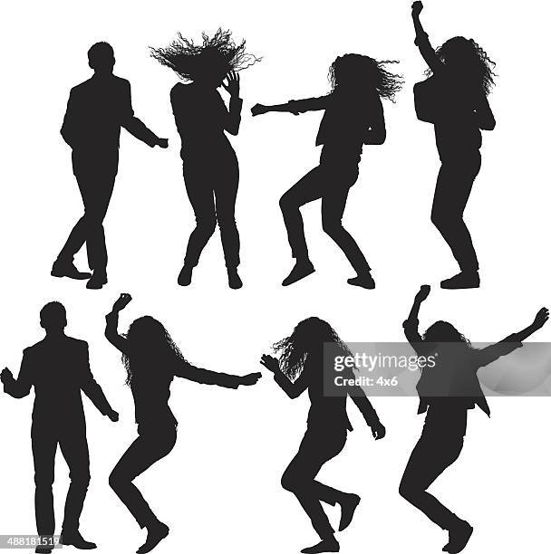 ilustraciones, imágenes clip art, dibujos animados e iconos de stock de baile de personas - bailar