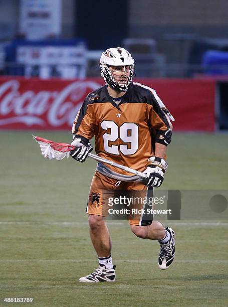 Jordan MacIntosh of the Rochester Rattlers plays against the Boston Cannons at Sahlen's Stadium on May 2, 2014 in Rochester, New York. Rochester won...