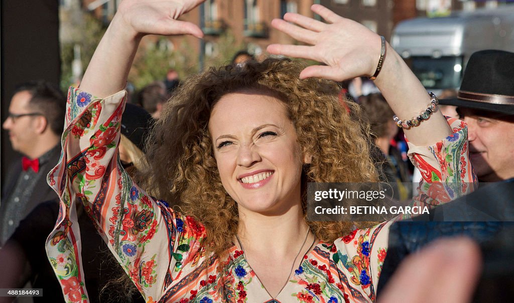 Mariko Ebralidze of the band The Shin and Mariko representing